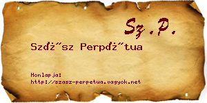 Szász Perpétua névjegykártya
